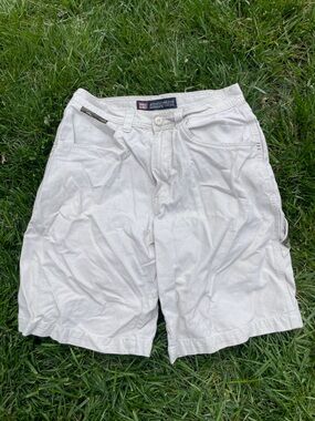 Y2K Khaki Canvas Carpenter Cargo Shorts size 30